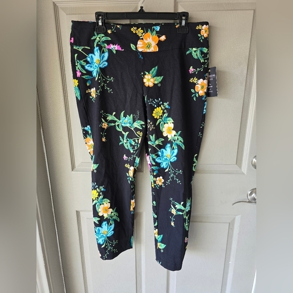 Zac & Rachel Ankle Pants Women Floral Stretch Casual Size 14P Artsy Boho… - Picture 11 of 13